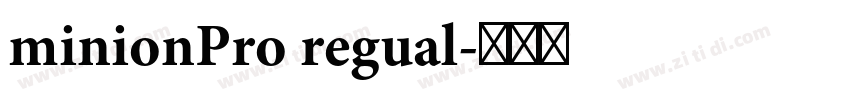 minionPro regual字体转换